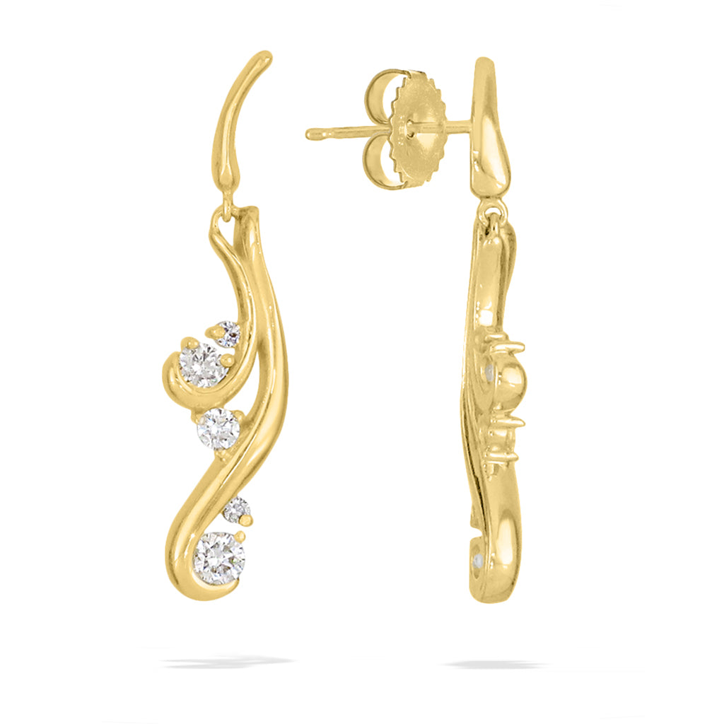 40436 - 14K Yellow Gold - Waterfall Earrings