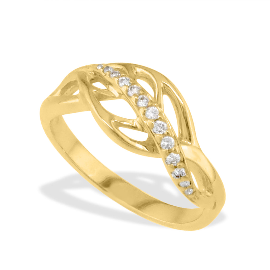 10791 - 14K Yellow Gold - Maile Leaf Ring