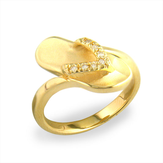 10678 - 14K Yellow Gold - Hawaiian Slipper Ring