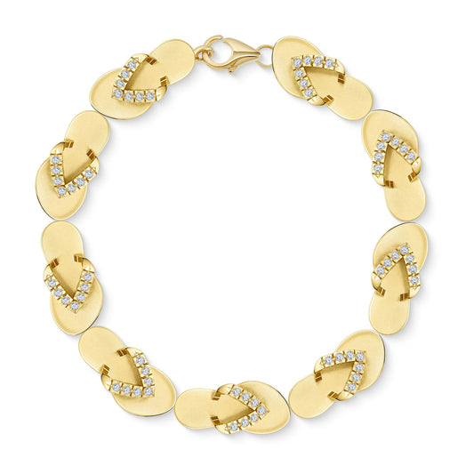 10643 - 14K Yellow Gold - Hawaiian Slipper Bracelet