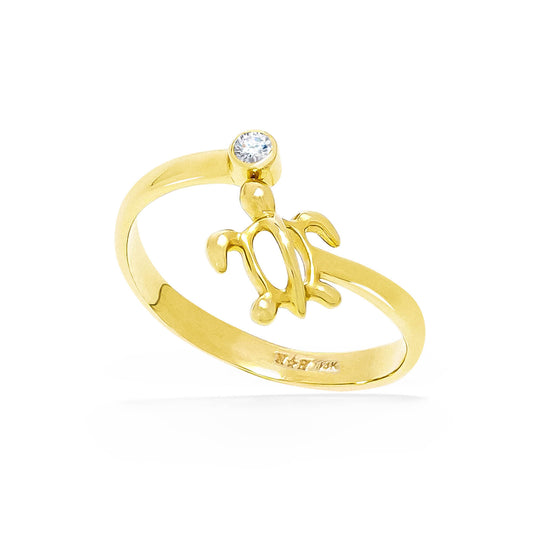 13339 - 14K Yellow Gold - Honu Ring