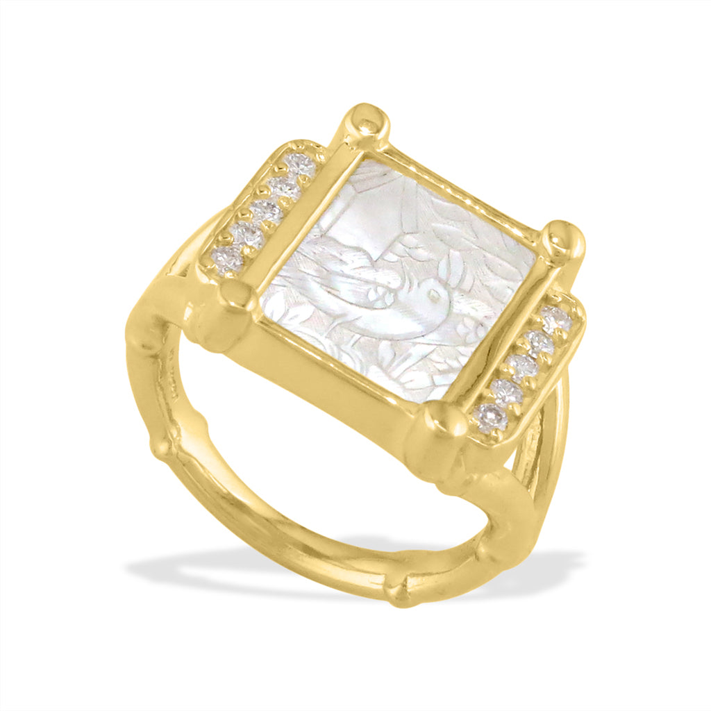 Magnificent Square 22k Gold Ring – Andaaz Jewelers