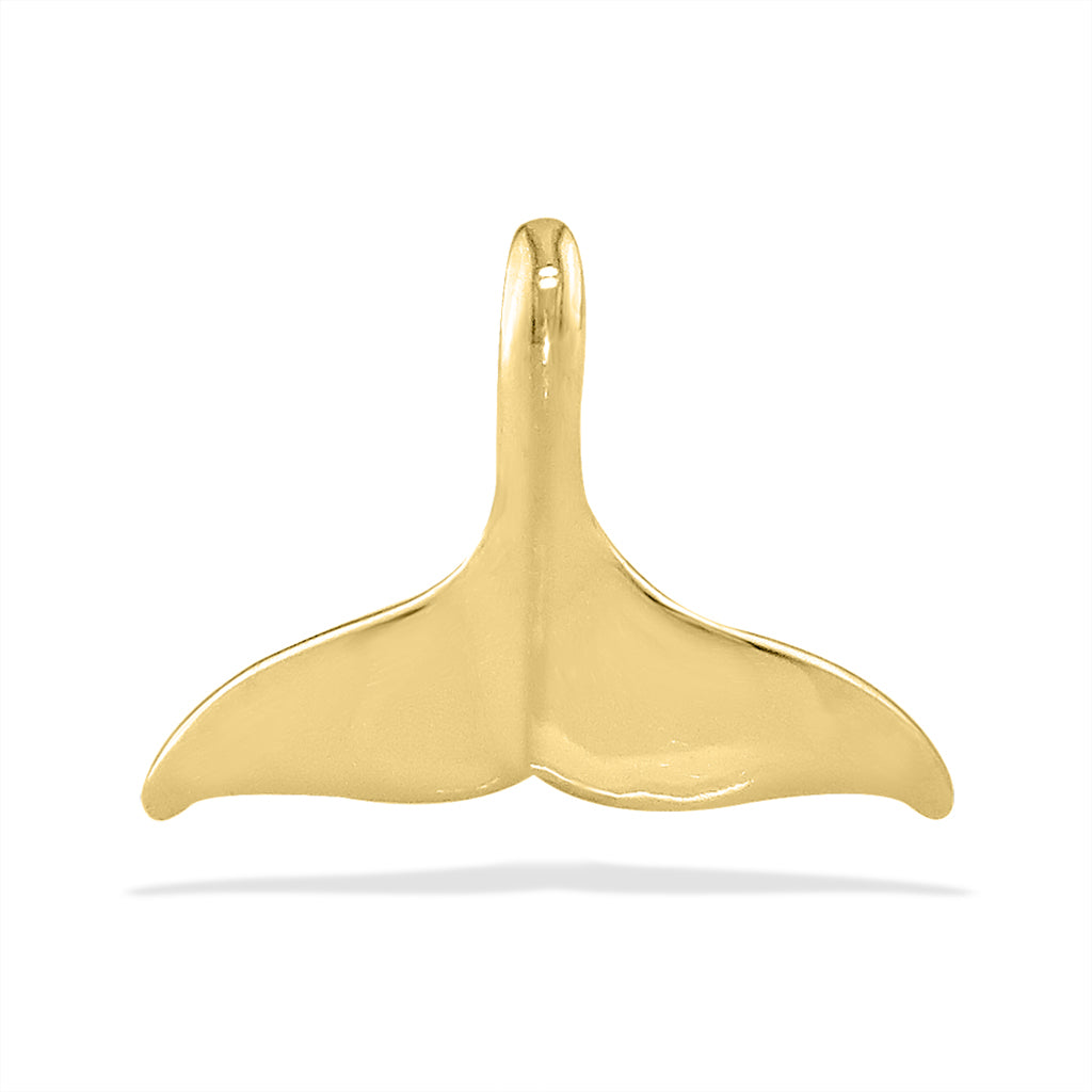 14K Yellow Gold Wyland's Mini Whale Tail Necklace