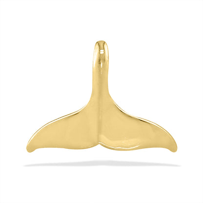 14921 - 14K Yellow Gold - Whale Tail Pendant