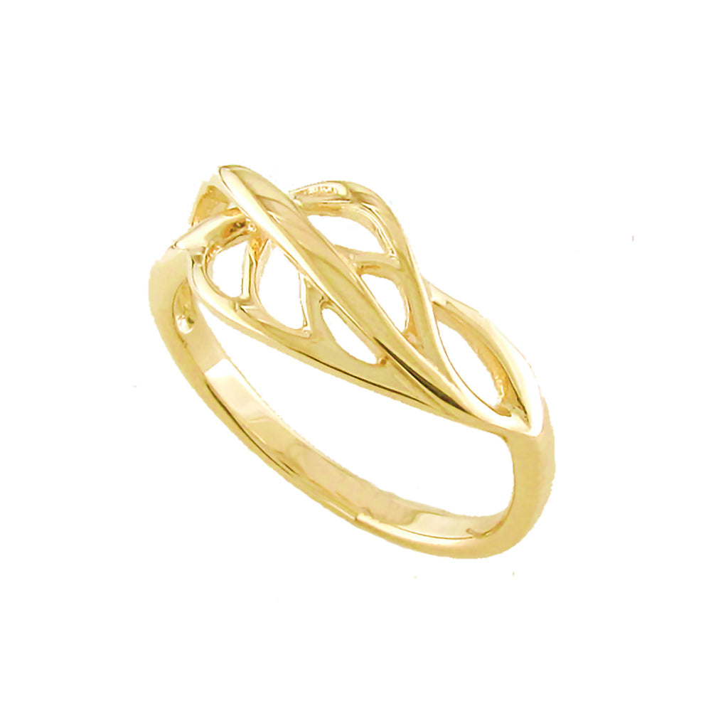 19193 - 14K Yellow Gold - Maile Leaf Ring