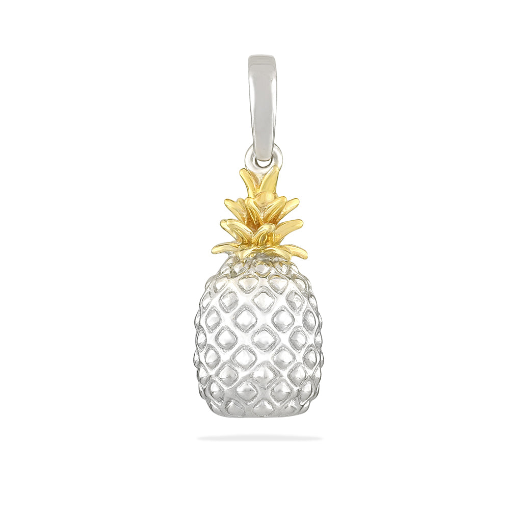 40539 - 14K Yellow Gold and Sterling Silver - Pineapple Pendant