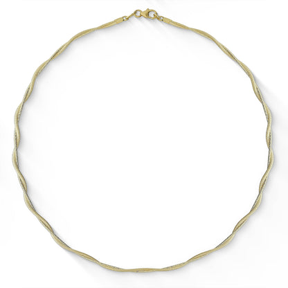 768832 - 14K Yellow Gold - Twisted Omega Necklace