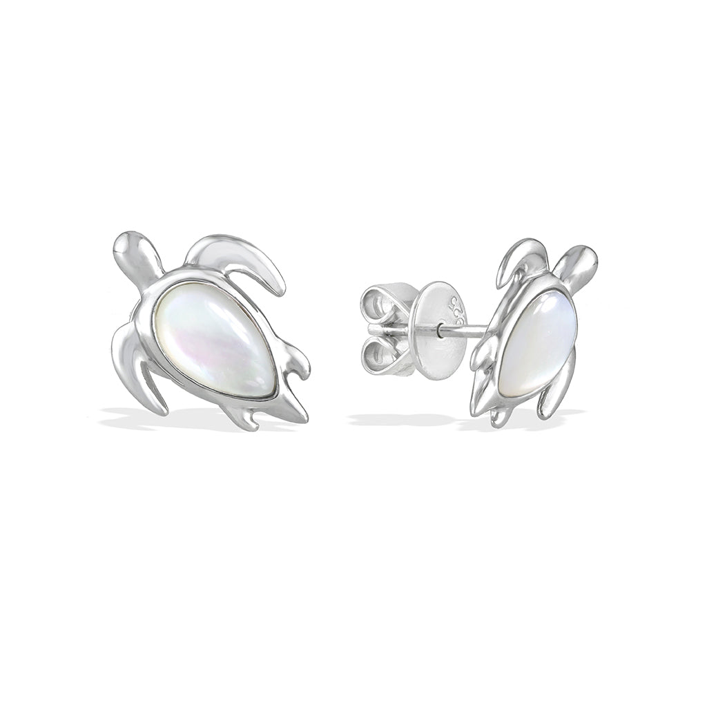 41564 - Sterling Silver - Honu Stud Earrings