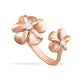 41966 - 14K Rose Gold - Double Plumeria Bypass Ring