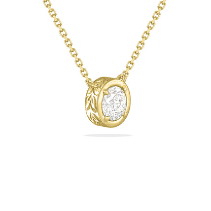 43093 - 14K Yellow Gold - Maile Scroll Necklace