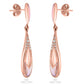 770103 - 14K Rose Gold - Kabana Inlay Open Teardrop Earrings
