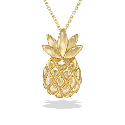 41790 - 14K Yellow Gold - Pineapple Pendant