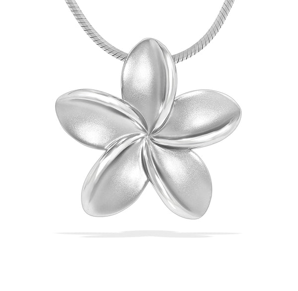 Collana Plumeria In Argento Sterling Con Zirconi – Ciondolo Floreale, Regalo Elegante Per Lei