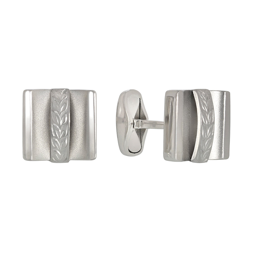 41258 - Sterling Silver - Maile Cuff Links