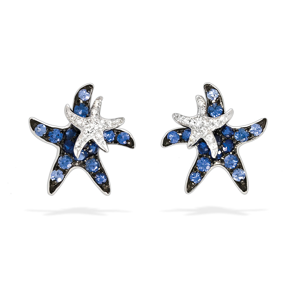 769575 - 14K White Gold - Effy Starfish Stud Earrings