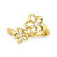 41060 - 14K Yellow Gold - Floating Plumeria Bypass Ring