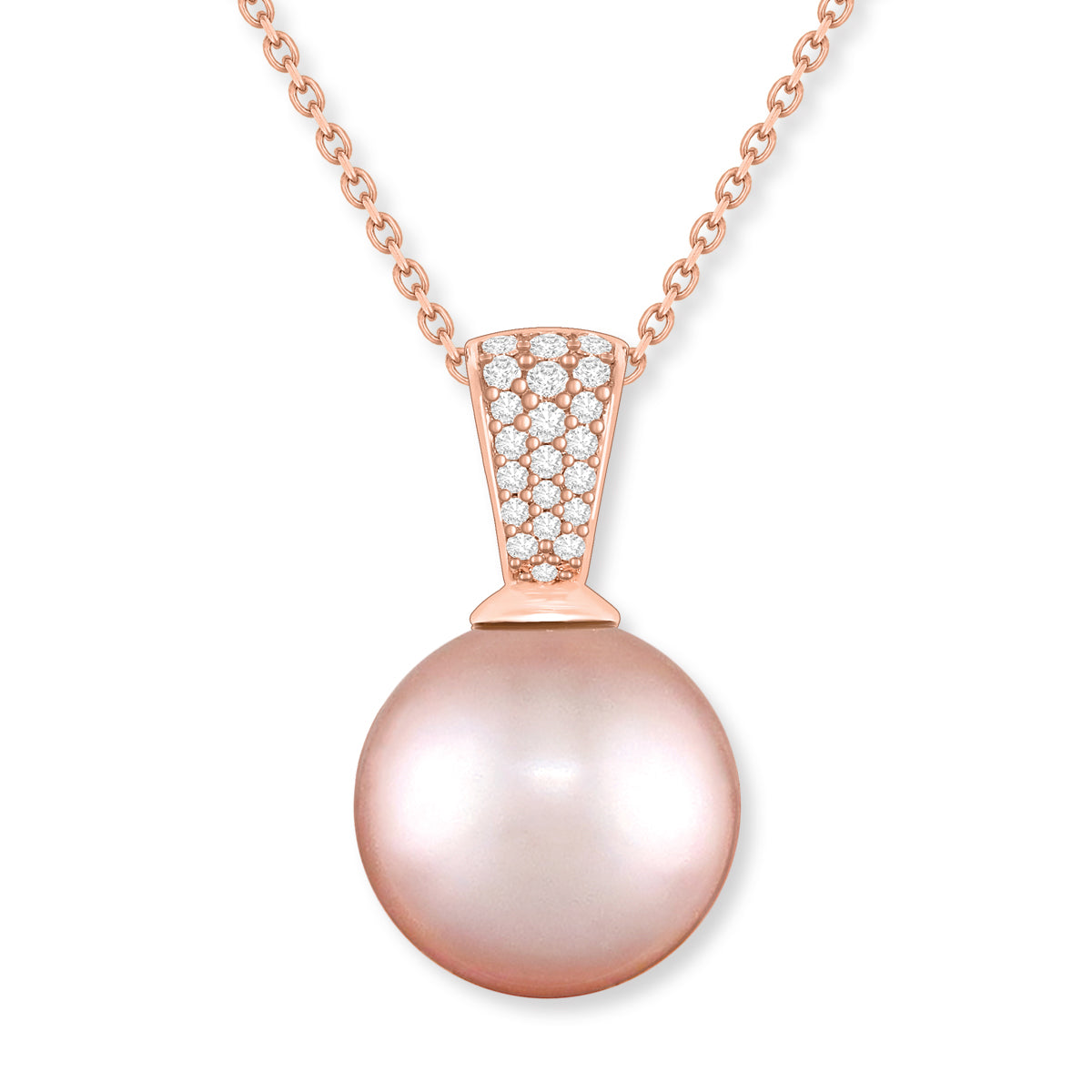 41169 - 14K Rose Gold - Pink Freshwater Pearl Pendant