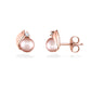 41451 - 14K Rose Gold - Maile Leaf Freshwater Pearl Stud Earrings