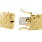 65154 - 14K Yellow Gold - 12mm Hawaiian Heirloom Royal Scroll-Around Hinged Bracelet