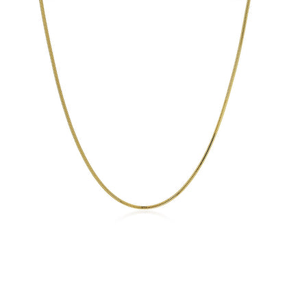 769198 - 14K Yellow Gold - 22" Adjustable Round Snake Chain, 1.4mm