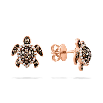769230 - 14K Rose Gold - Le Vian Aloha Collection Sea Turtle Stud Earrings