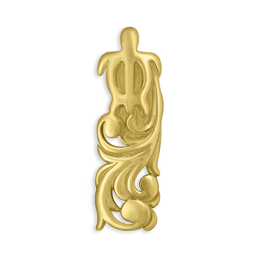 40805 - 14K Yellow Gold - Honu Vertical Pendant