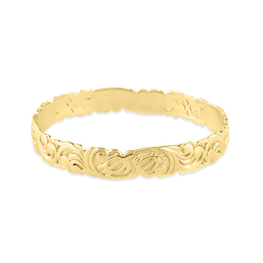 40871 - 14K Yellow Gold - Honu Bangle Bracelet