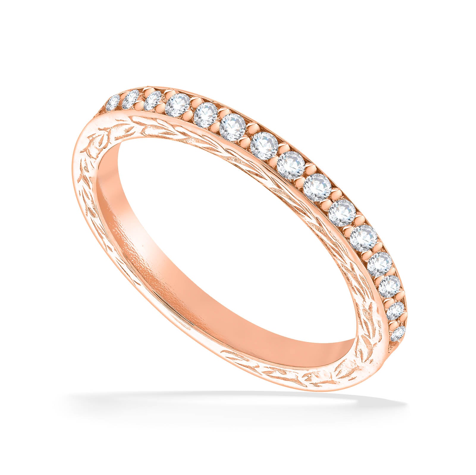 40784 - 14K Rose Gold - Maile Scroll Ring