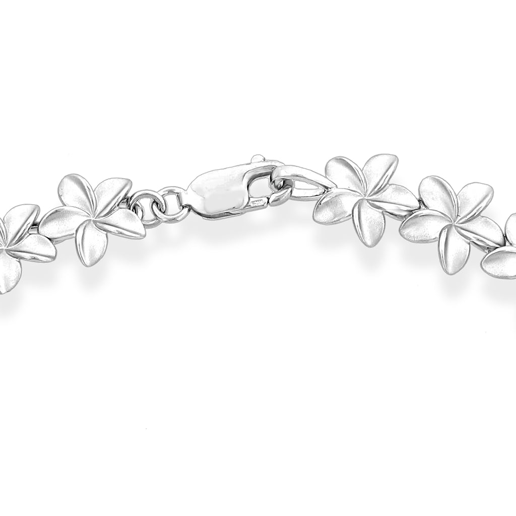 40694 - Sterling Silver - Plumeria Necklace