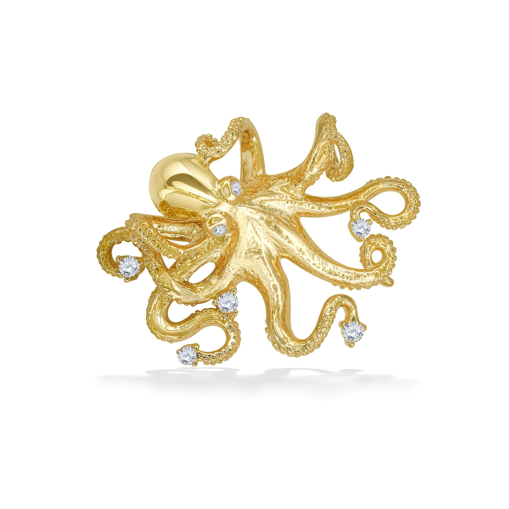 40767 - 14K Yellow Gold - Octopus Slide