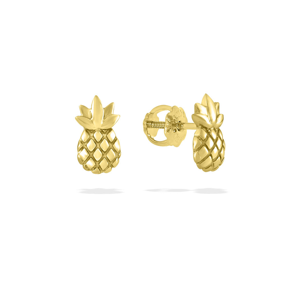 43151 - 14K Yellow Gold - Na Keiki (Children's) Pineapple Earrings