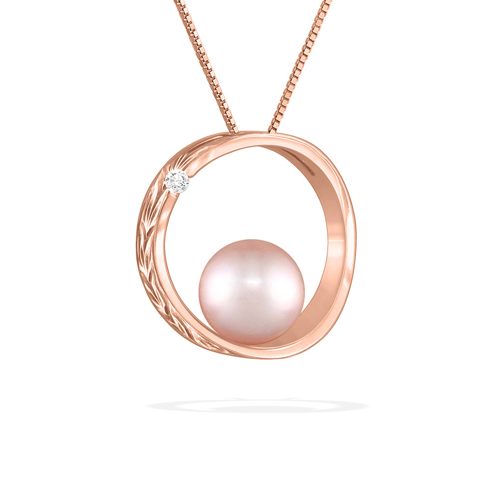 43342 - 14K Rose Gold - Moon and Star Pendant