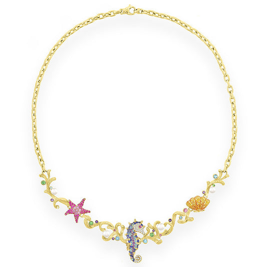 47554 - 14K Yellow Gold - Sea Life Necklace