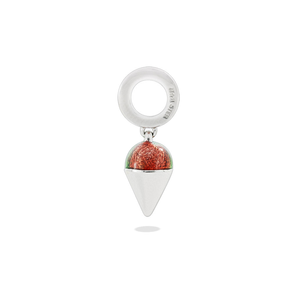 43398 - Sterling Silver - Shave Ice Puka Bead
