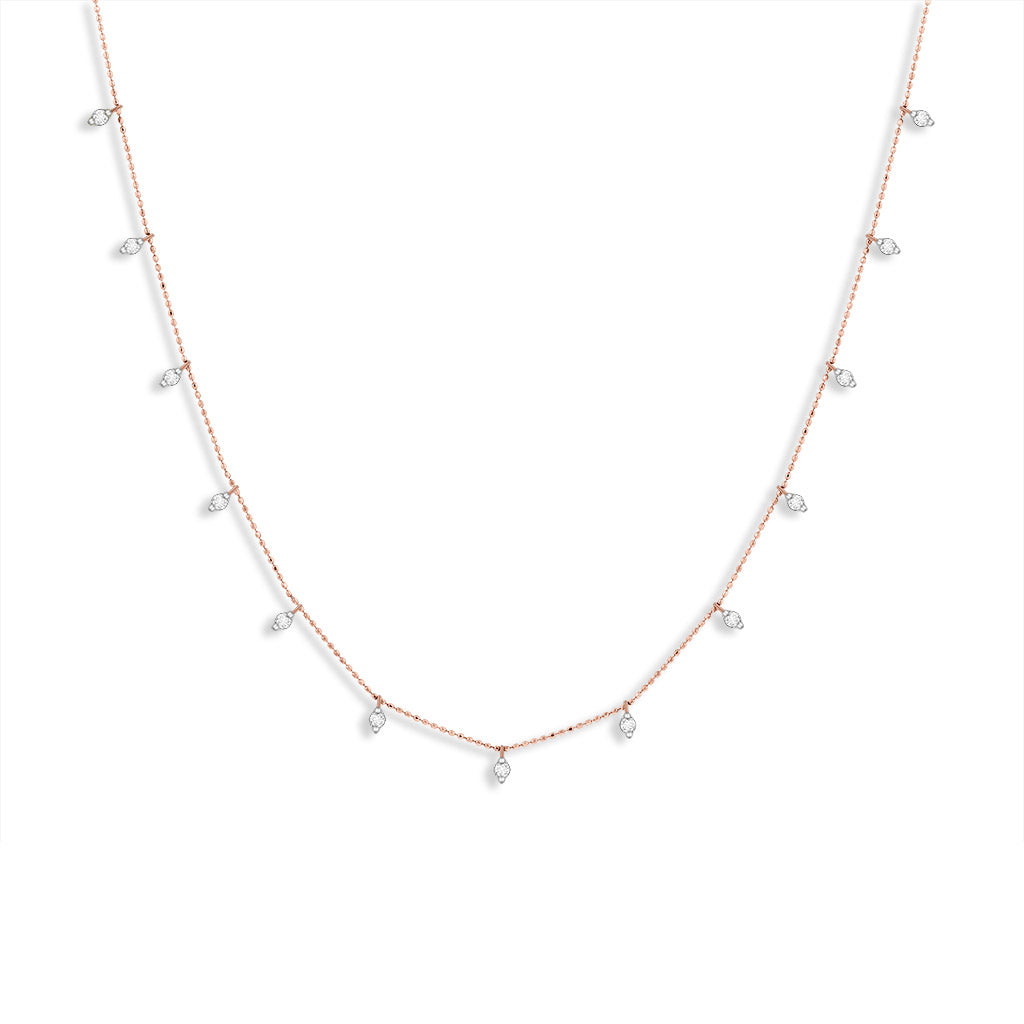 771184 - 14K Rose Gold - Diamond Necklace