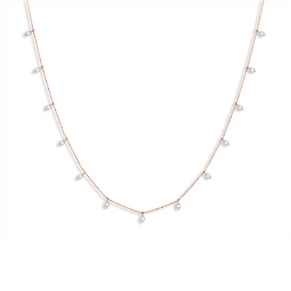 771184 - 14K Rose Gold - Diamond Necklace