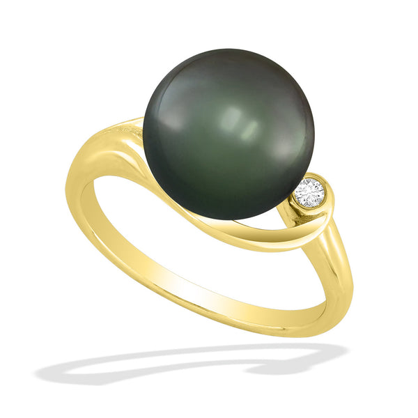 Silver Black Pearl Ring Black Pearl Ring Dainty Boho Ring, - Ringcrush