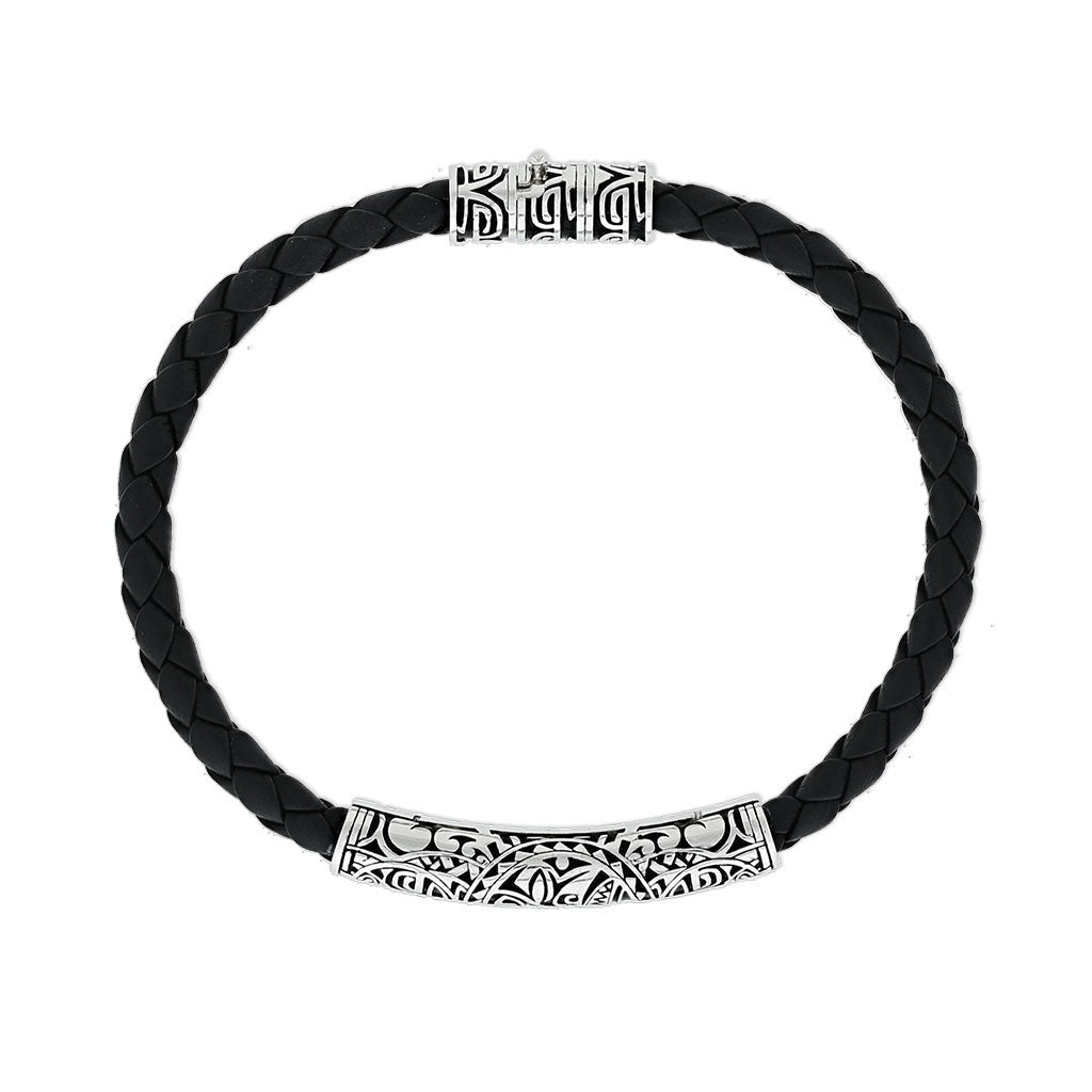 771473 - Sterling Silver - Effy Tribal Leather Bracelet