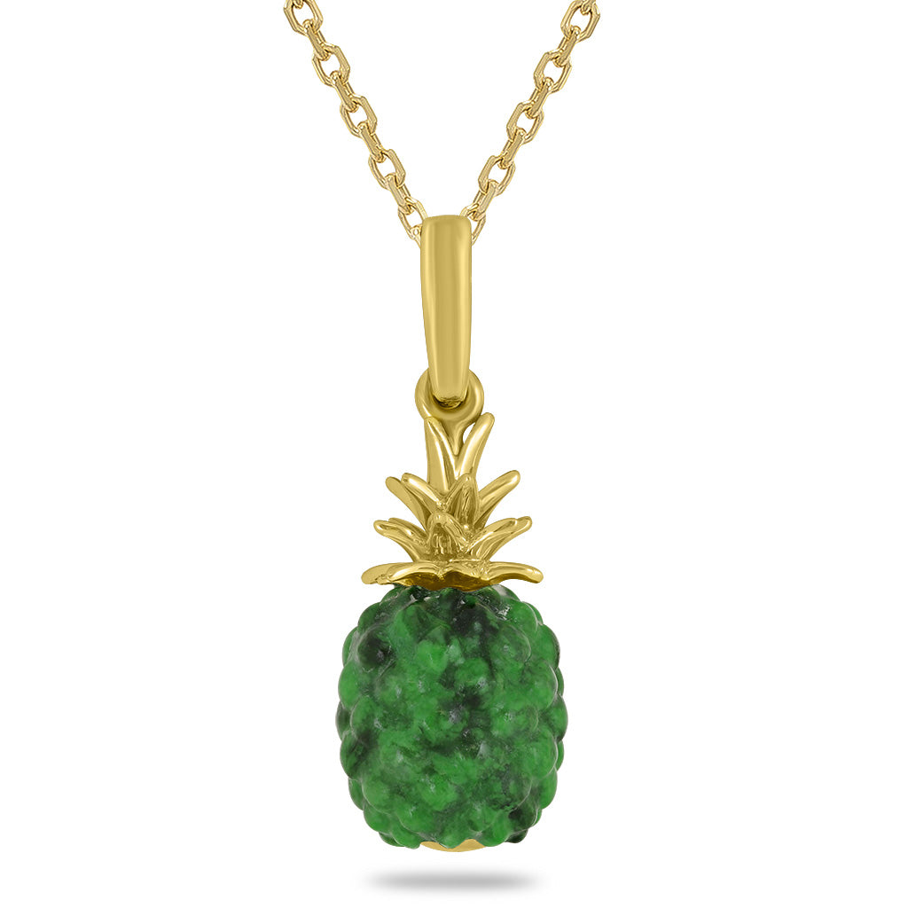 43528 - 14K Yellow Gold - Carved Pineapple Pendant