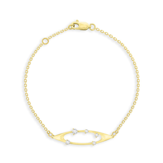 43770 - 14K Yellow Gold - Celestial Adjustable Bracelet