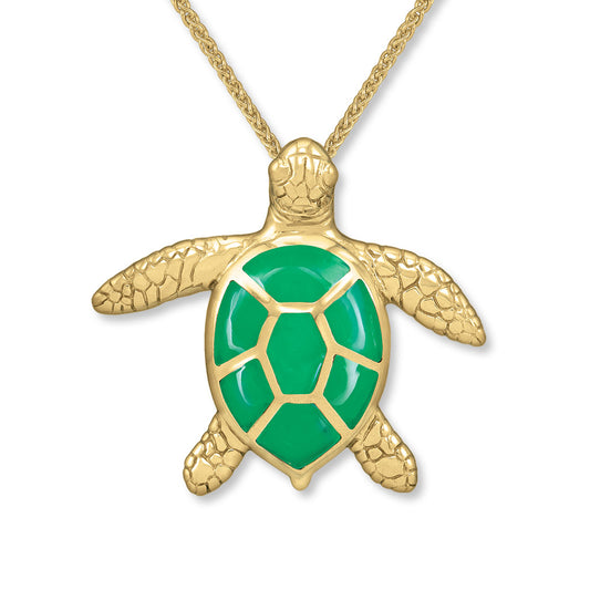 772075 - 14K Yellow Gold - Kabana Sea Turtle Pendant
