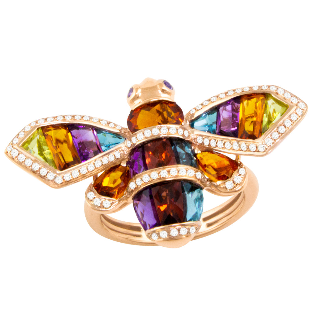 890126 - 14K Rose Gold - Bellarri Queen Bee Ring
