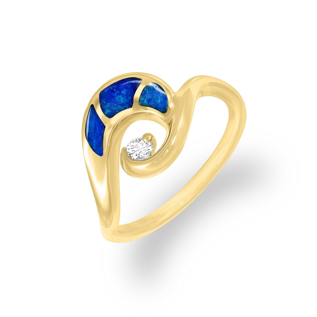 44090 - 14K Yellow Gold - Wave Ring