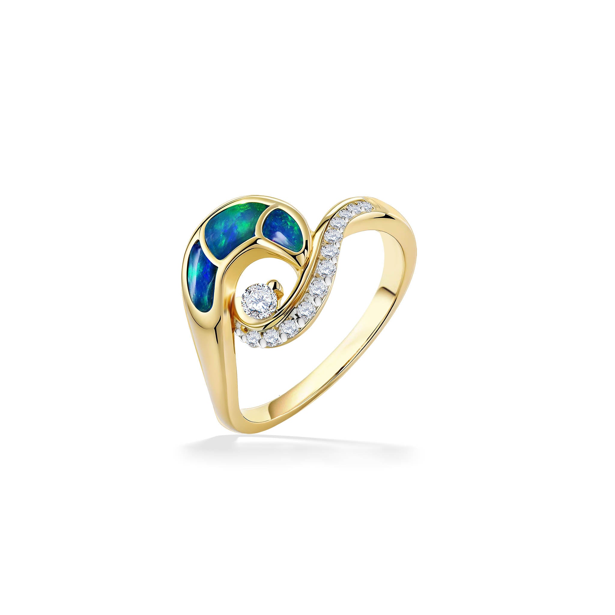22K Gold Peacock Ring (4.15) - Queen of Hearts Jewelry