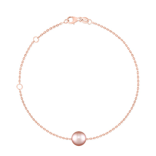 44136 - 14K Rose Gold - Pink Freshwater Pearl Bracelet