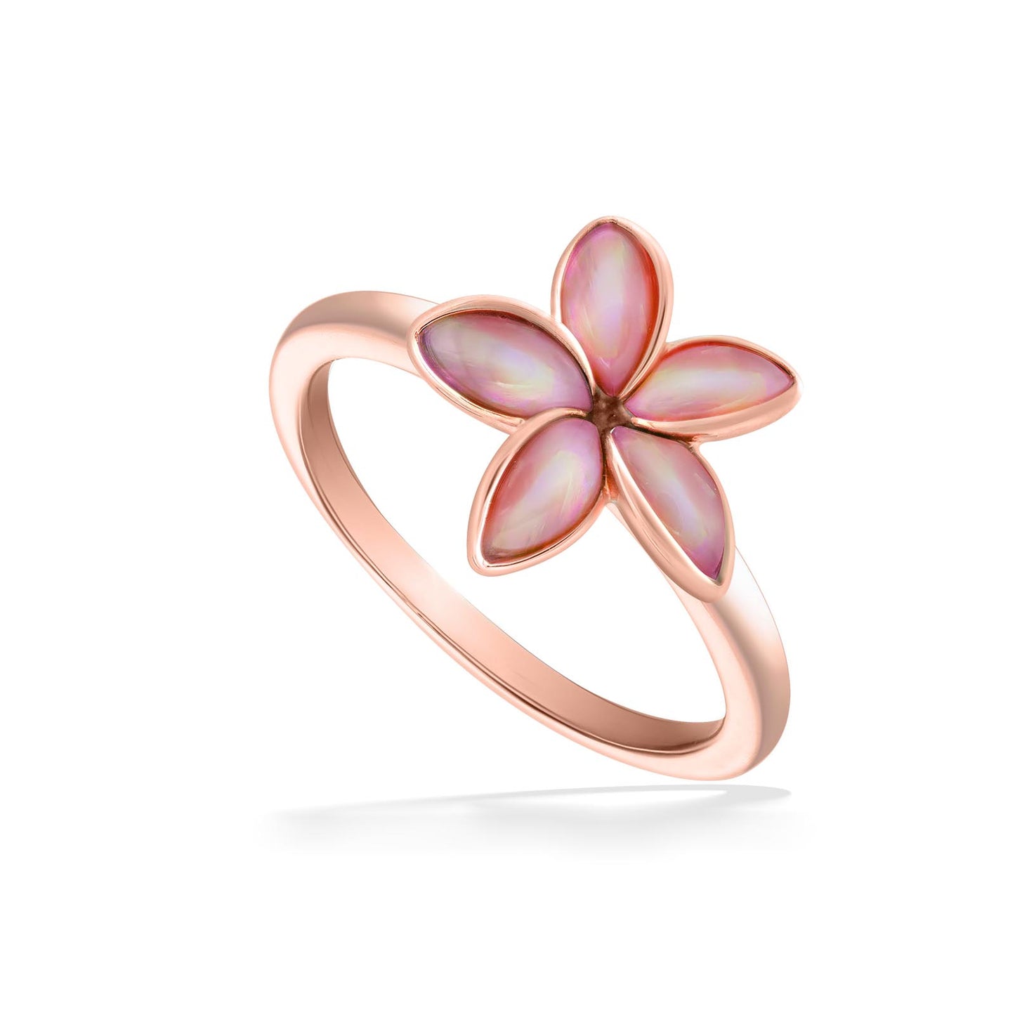 44218 - 14K Rose Gold - Plumeria Ring
