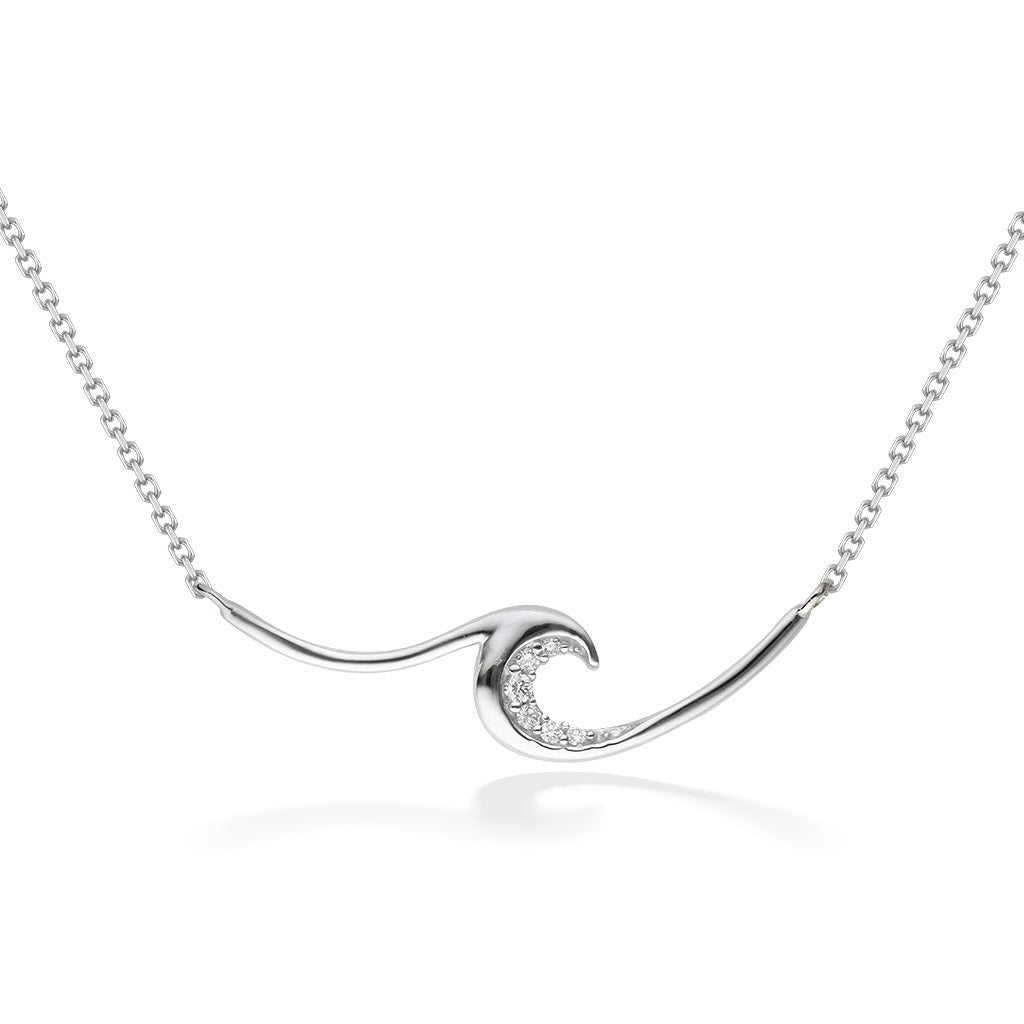 44232 - 14K White Gold - Ocean Swell Necklace