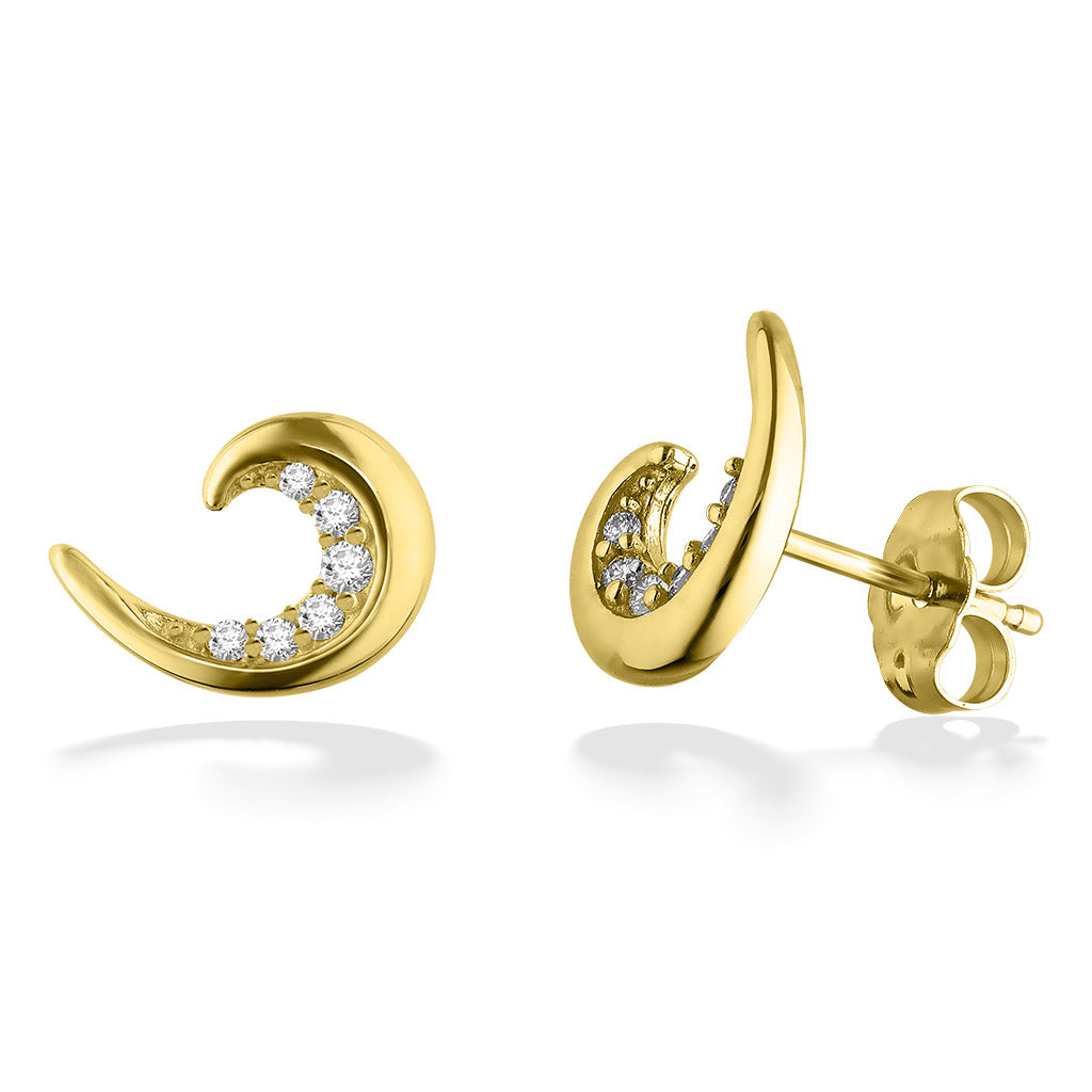 44241 - 14K Yellow Gold - Ocean Swell Stud Earrings