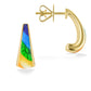 44256 - 14K Yellow Gold - Rainbow Half Hoop Earrings