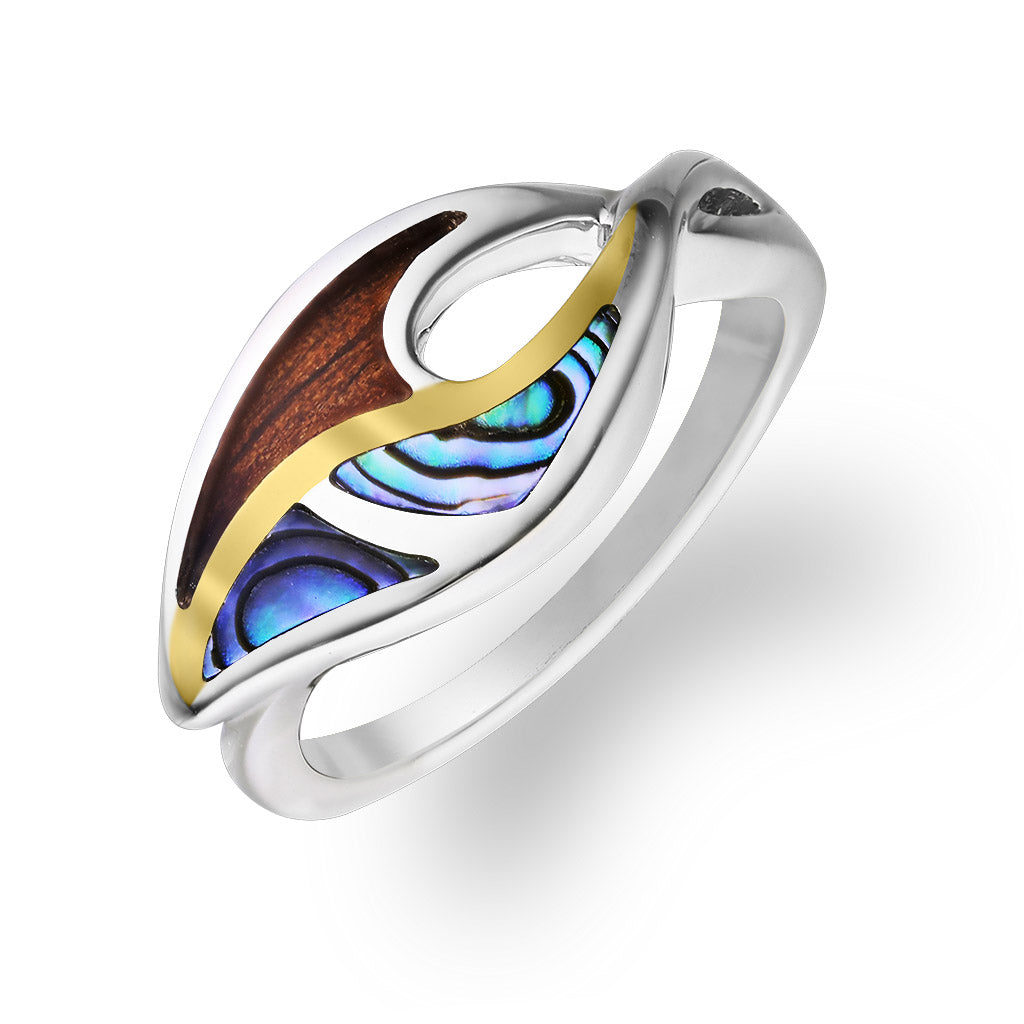 44267 - 18K Yellow Gold and Sterling Silver - Maile Ring